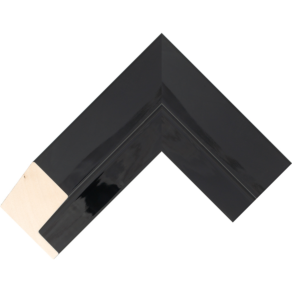 46mm Wide, 48mm Deep, Black Wood Lacquer Canvas Frame (MLDA2801)