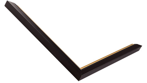 15mm Wide, Black (with Gold Inner Edge) Wood Paint Frame (MLDA385)