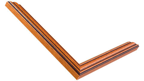 20mm Wide, Teak (With A Gold Inner Edge) Wood Stain Frame (MLDA194)