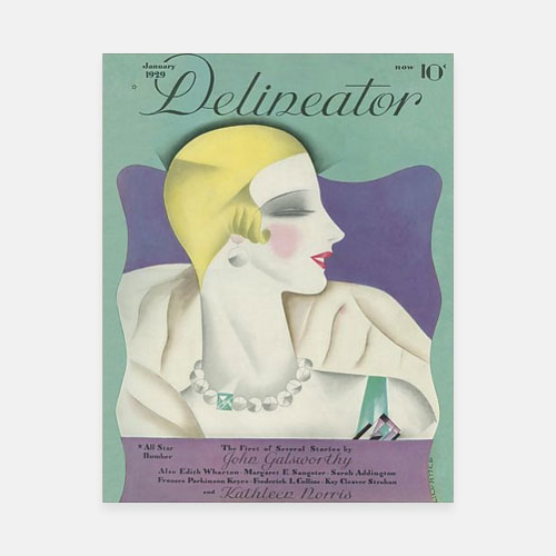 Poster Print of Delineator cover January 1929