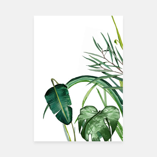 Botanical leaves art print