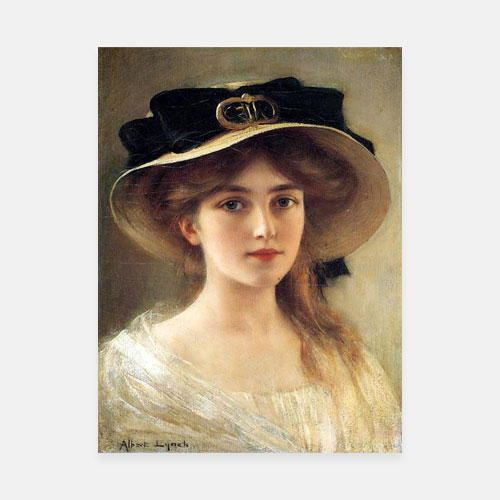 Portrait of a young girl by albert lynch