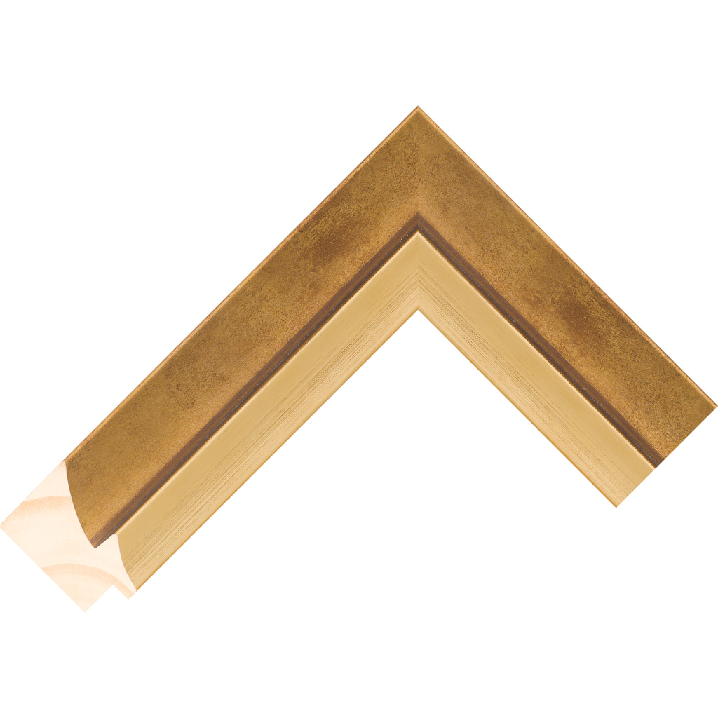 43mm Wide, Gold Wood Foil Frame (MLDA2044)