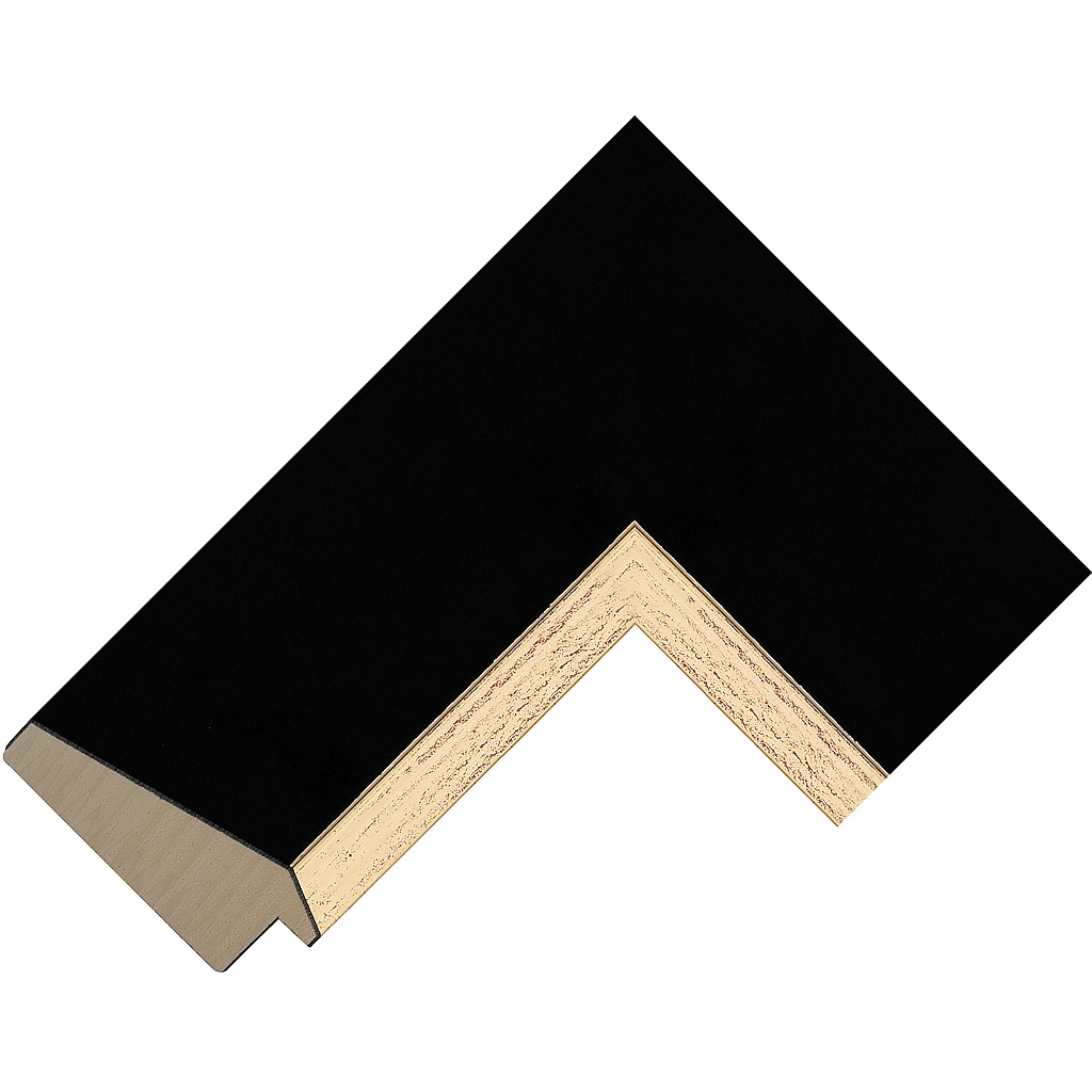 70mm Wide, Black/Gold Wood Paint Frame (MLDA1763)