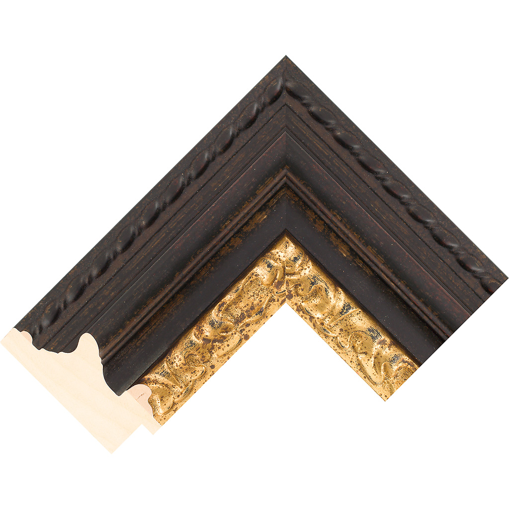99mm Wide, Black/Gold Wood Paint/Leaf Frame (MLDA1871)
