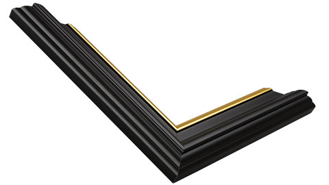 35mm Wide, Black Wood Paint Frame (MLDA909)