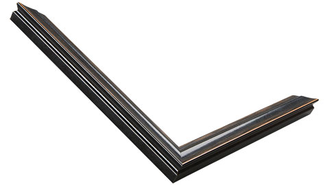 16mm Wide, Black/Orange Wood Paint Frame (MLDA947)