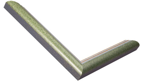 22mm Wide, Green (with Gold And Blue Lines On Inner Edge) Wood Stain Frame (MLDA352)