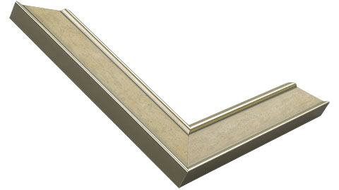 30mm Wide, Ivory/Silver Wood Foil Frame (MLDA1192)