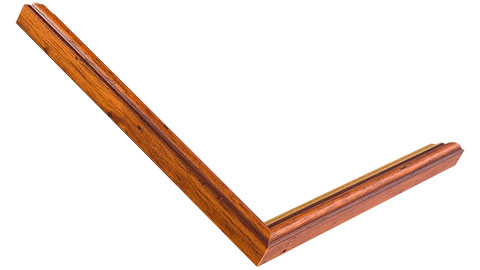 15mm Wide, Rich Teak/distressed(with A Gold Inner Edge) Wood Stain Frame