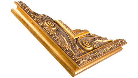 116mm Wide, Gold/grey Wood Leaf Frame (MLDA654)