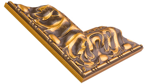 82mm Wide, Gold Wood Leaf Frame (MLDA519)