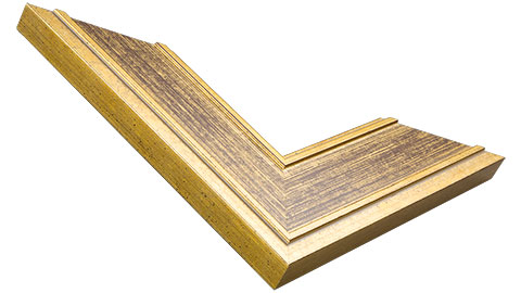 51mm Wide, Gold Wood Distressed Frame (MLDA1325)