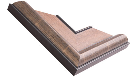 70mm Wide, Walnut/Pewter Wood Distressed Frame (MLDA177)