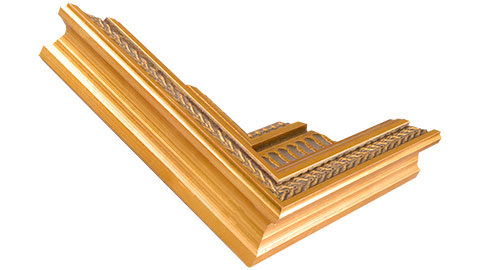 88mm Wide, Gold Wood Leaf Frame (MLDA562)