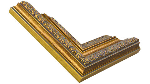 55mm Wide, Gold Wood Leaf Frame (MLDA1346)