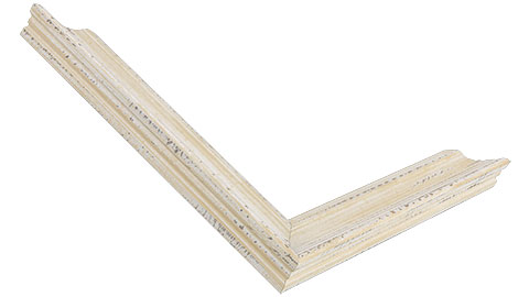 26mm Wide, White Wood Distressed Frame (MLDA1369)