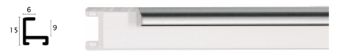 6mm Wide, Silver Aluminium Shiny Frame (MLDAA034)
