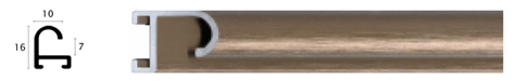 10mm Wide, Walnut/Bronze Aluminium Matt Frame (MLDAA007)