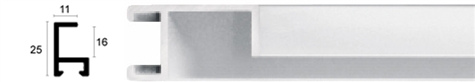11mm Wide, Silver Aluminium Frost Frame (MLDAA065)