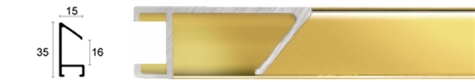 15mm Wide, Gold Aluminium Shiny Frame (MLDAA058)