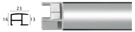 23mm Wide, Silver Aluminium Shiny Frame (MLDAA019)