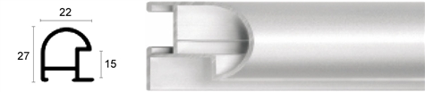 22mm Wide, Silver Aluminium Frost Frame (MLDAA084)