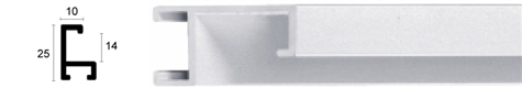 10mm Wide, Silver Aluminium Matt Frame (MLDAA098)
