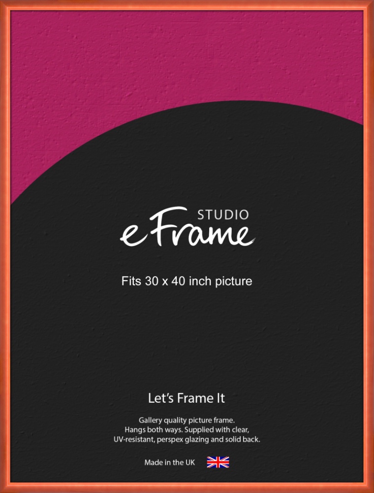 High Gloss Marmalade Orange Picture Frame 30x40 Eframe