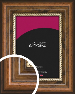 Gold Souk & Scooped Dark Brown Picture Frame (vrmp-922)