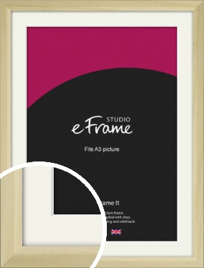 Cottage Style Natural Wood Picture Frame & Mount, A3 (297 x 420mm) Cottage Style Natural Wood Picture Frame & Mount, A3 (297 x 420mm) (VRMP-929-M-A3)