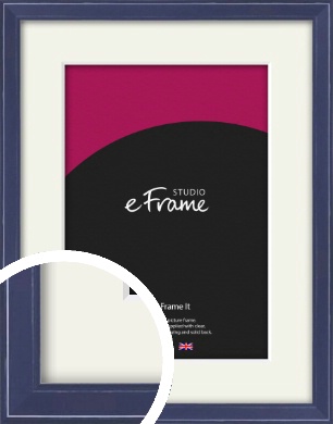 High Gloss Oxford Blue Picture Frame & Mount (vrmp-328-m)