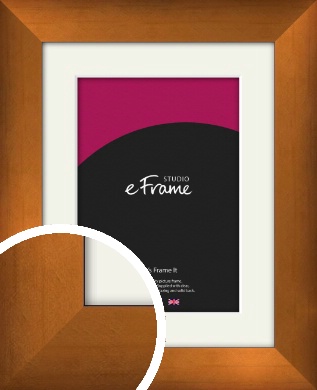 Etched Spice Bronze / Copper Picture Frame & Mount (vrmp-140-m)