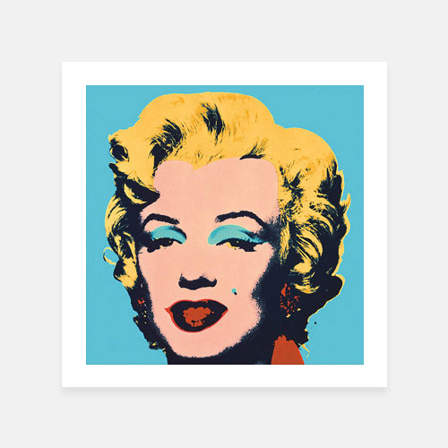 Warhol - Marilyn Blue Art Print