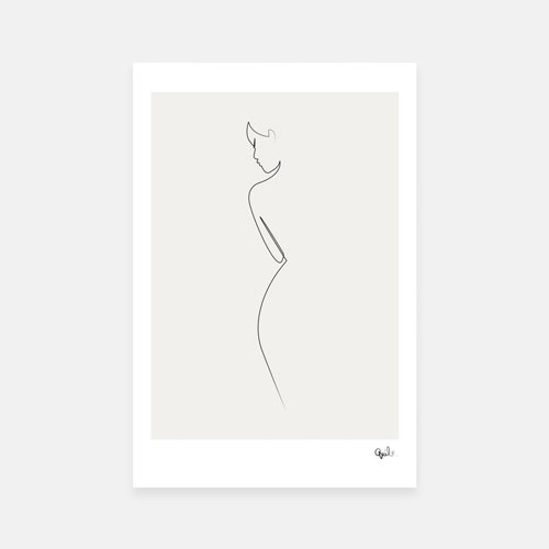 One line nude poster